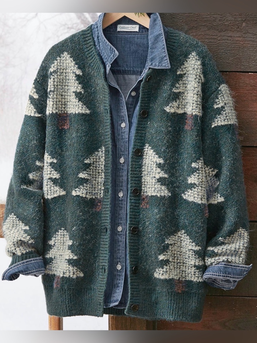 Coldwater Creek Evergreen Cardigan
